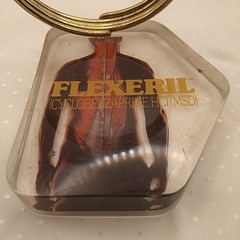 Flexeril Lucite Metal Ring Letter Holder Merck Co Drug Rep Promo Pharma Vintage