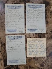 File box & 101 antique prescriptions (1913) – Codeine, Anodyne, Poisons