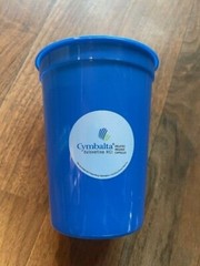 10 Vintage Drug Rep Plastic Cups Cymbalta Blue Pharmaceutical Advertising Promo