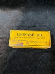 Vintage Leonard Oil Nasal Spray Medicine Bottle Leonard Distributor NY – FULL!
