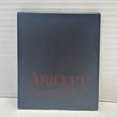 ARICEPT Folding Mirror Pharmaceutical Drug Rep Donepizil HCL Black Small Purse