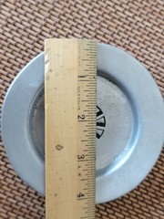 VTG *The UPJOHN CO* Cast Aluminum TRINKET DISH/4″ Ashtray Employee Service Award