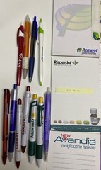 Pharmaceutical Drug Rep Notepads (22) and Pens (14) Miscellaneous Lot