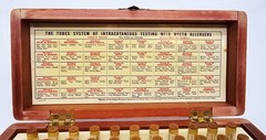 Wyeth Allergy Test Kit Vintage Extracts 1955 Intracutaneous Wood Box + 44 Vials