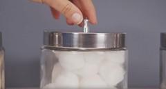 Grafco Glass Sundry Jar – Labeled ‚Cotton‘ – Dressing Storage