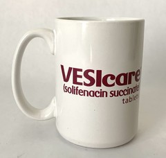 Vesicare Solifenacin Succinate Tablets Advertising Promo Ceramic Coffee Cup Mug