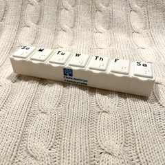 Vtg Small White Cigna Plastic Weekly 5.5” Pill Case Organizer 7 Day Travel
