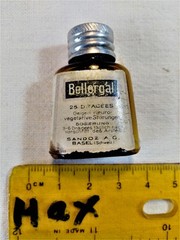 Vtg glass botlle SANDOZ – BELLERGAL barbiturate, LSD pharmacy Swiss