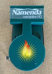 VTG Namenda Pharmacy Advertising Drug Rep Green Two Hole Top Punch Office NOS