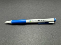 Eli Lilly Promotional Click Pen Blue Grip Pharmaceutical Rep Advertising Pen