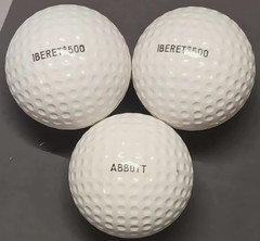 Vintage Box 3 ABBOTT labs IBERET-FOLIC 500 logo Faultless promo GOLF BALLS