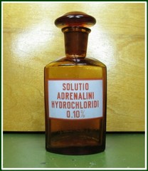 Vintage Medical Science Glass Bottle ,Amber color,Germany №29924