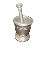 Vintage Wilton Armetale Mortar and Pestle Set Stamped RWP USA Apothecary