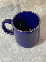 Eli Lilly Pharmaceutical Cobalt Blue Gold Coffee Mug Cup USA