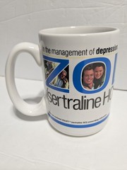 Zoloft First-Line Therapy Coffee Mug Pharmaceutical Promo Rep Advertising Pfizer