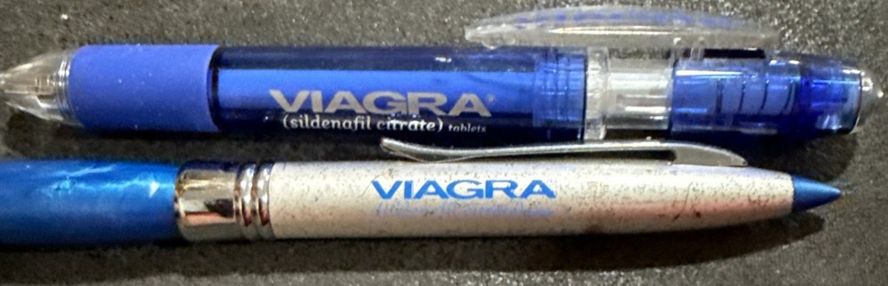 2 Viagra Drug Rep Pharmaceutical Advertising Pens