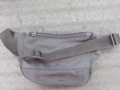 Excellent Condition Black Gold Trovan Drug Rep Pharmaceutical 3-Zipper Fanny Pak