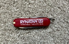 Vintage Rynatan Drug Rep Advertisement Small Swiss Army Knife Used