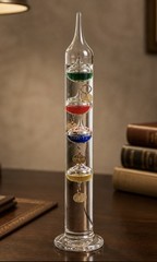 RARE UNIQUE 9″ Glass Galileo Thermometer with LILLY logo -Pharma (+ BONUS Items)
