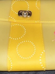 Ortho Tri-Cyclen Drug Rep Pharmaceutical Yellow Vinyl Pouch With Latch Closure