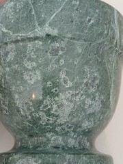 Green Natural Stone Marble Footed Mortar & Pestle 4″x3.77″