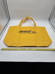 Huge Avelox Vinyl Zippered Tote Drug Rep Pharmaceutical Promo Advertising Yellow