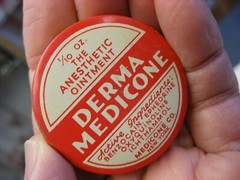 Antique Vtg Medical Dental Pharmacy – Derma Medicone Ointment Tin