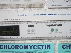 lot of 10 vintage PHARMACEUTICAL PHARMACY Promo DRUG ADVERTISEMENTS, 1961 to 70s
