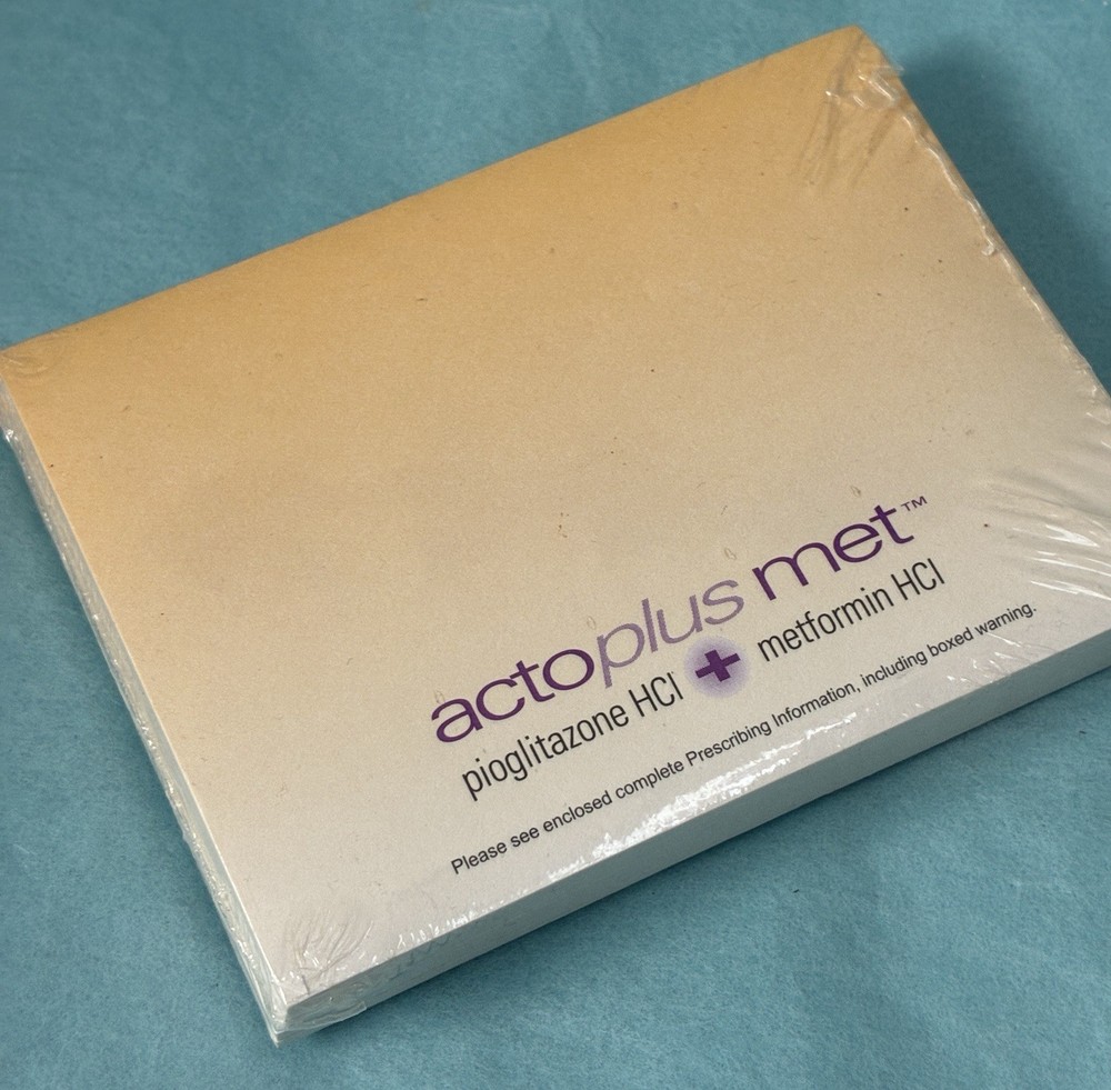 ACTOPLUS MET Drug Rep Pharmaceutical Collectible Memo Paper Note Pad SEALED