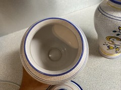 Vintage Lot of 2 AH Western Germany Apothecary Pharmacy Drug Jars In Exc Cond
