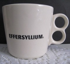 EFFERSYLLIUM Laxative Vtg 1960s Mug Drug Rep Promo Mount Clemens Trigger Handle
