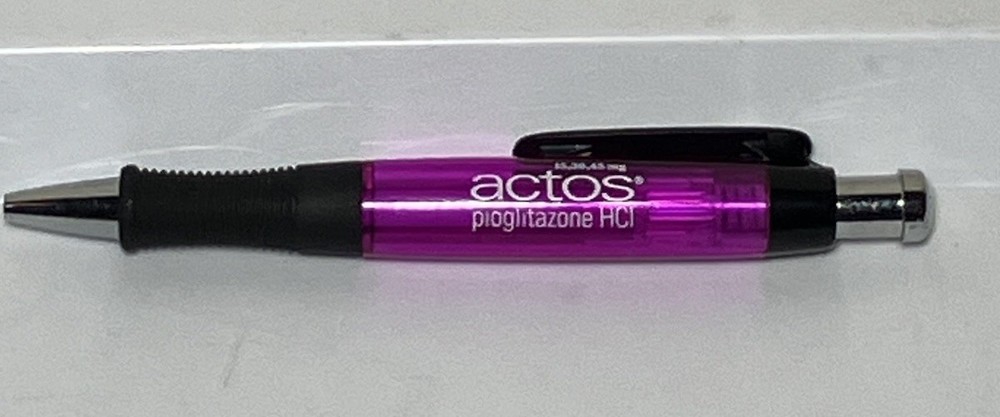 Drug Rep Actoplus Met Plastic/Metal Pen Pharmaceutical Promo Advertising Actos