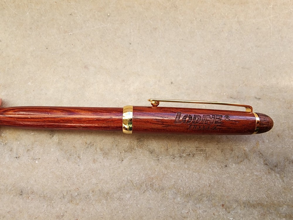 LODINE ETODOLAC Wood Engraved Pharmaceutical Drug Rep Pen NOT WORKING READ