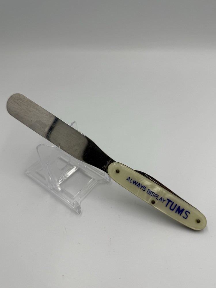 Tums “Rare” Advertising Letter Opener, Knife & Pharmacy Pill Counter