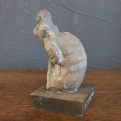 Vintage Schering Pharmaceutical Mayan Advertising Figure Asthmatic Attack