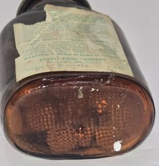 Vintage Rexall Salt Tablets Brown Glass Bottle With Metal Cap