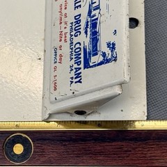 Vintage Metal Mini Clipboard Advertising West Wholesale Drug Co Philadelphia