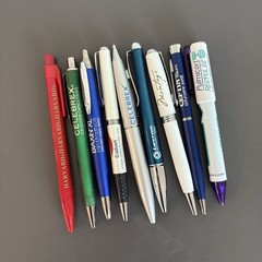 Vintage Pharmaceutical Drug Rep Pens Lot Promotional And A Harvard And Hotel Pen