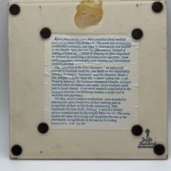 Delft Holland Vintage Blue White Early Pharmacist Tile Trivet 1987 Handmade