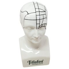 Schering TRILAFON Tranquilizer Phrenology Head Ceramic Bust Figurine 1960s – D
