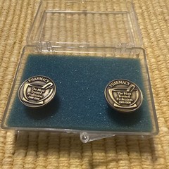 Pharmacy Most Trusted Profession 1988-1998 Pharmacist Cuff Links From Schering