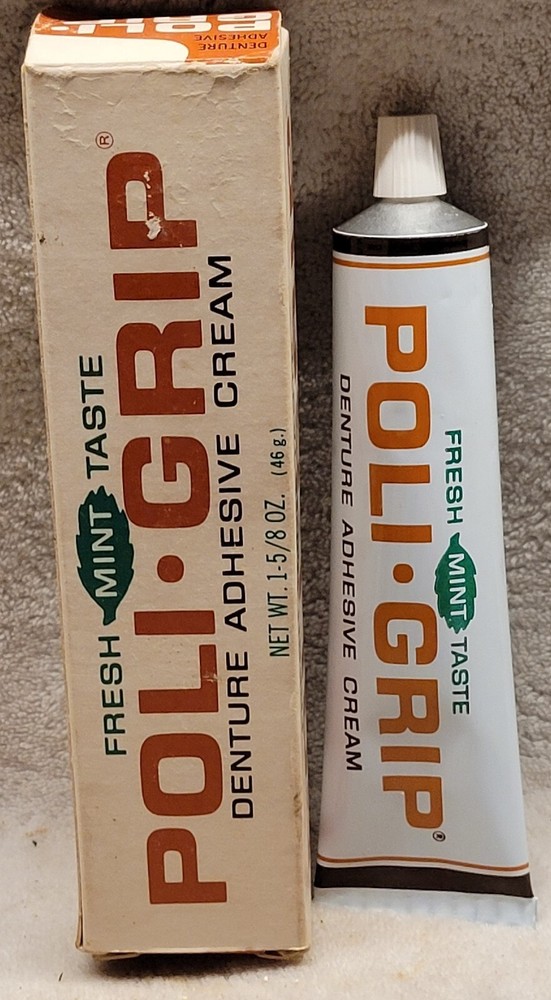 Old Polident Full Tube And Box Block Drug Company Jersey City New Jersey