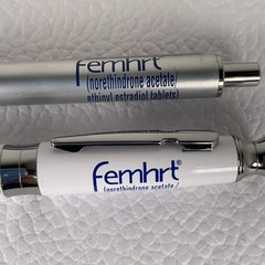 Femhrt Heavy Metal Pen Drug Rep Pharmaceutical Promo Original Owner Lot Of 2