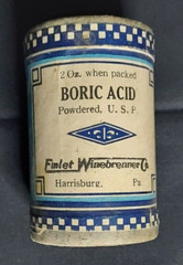 New Old Stock Medicine Container Boric Emlet Winebrenner Co Harrisburg PA