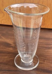 Antique Hand Blown Glass Laboratory Apothecary Beaker 5 1/2″ Whitall Tatum & Co.