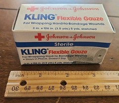 Vintage 1960s Johnson & Johnson First Aid Auto Kit Case w/ Supplies Plastic