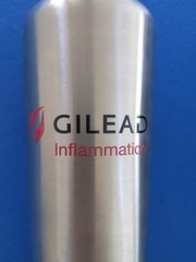 2 Gilead Sciences Pharmaceuticals Promo Water Bottles Drug Rep Stainless