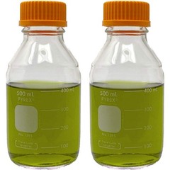 Pyrex Corning 1395-500, 500ml Round Media Storage Bottle, with GL45 Screw Cap…