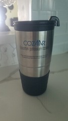 Collectible stainless steel pharmaceutical travel thermal mug with lid drug rep