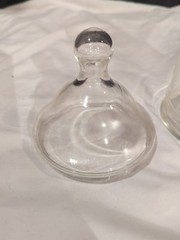 Vintage Apothecary Pharmacy Clear Glass Jar with Knob Lid